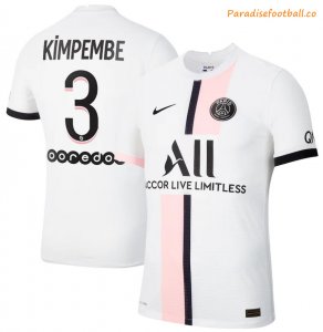 2021-22 Maillot PSG Extérieur Away Soccer Jersey Shirt with Kimpembe 3 printing