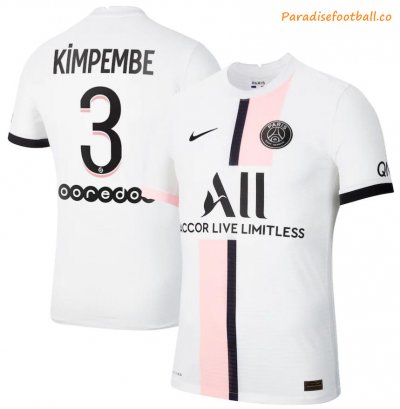 2021-22 Maillot PSG Extérieur Away Soccer Jersey Shirt with Kimpembe 3 printing