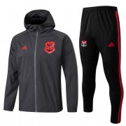 2019-20 Flamengo Grey Windbreaker Jacket Kits with Pants