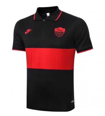 2020-21 Roma Black Red Polo Shirt