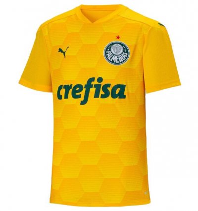 2020-21 Palmeiras Yellow Goalkeeper Soccer Jersey Shirt