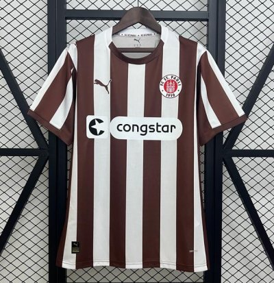 2025-26 Fußball-Club St. Pauli Home Soccer Jersey Shirt