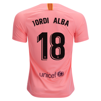 2018-19 FC Barcelona Third Soccer Jersey Shirt Jordi Alba #18