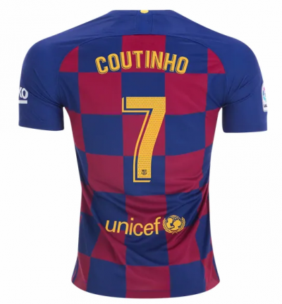 2019-20 Barcelona Home Soccer Jersey Shirt Philippe Coutinho #7