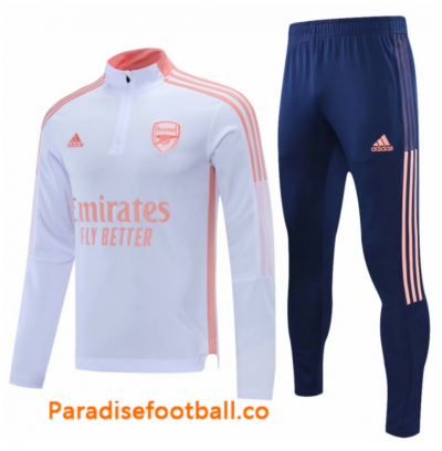 2021-22 Arsenal White Training Kits Sweatshirt with Navy Pants