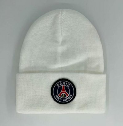 PSG White Soccer Knitted Hat