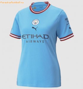 2022-23 Manchester City Home Women Soccer Jersey Shirt
