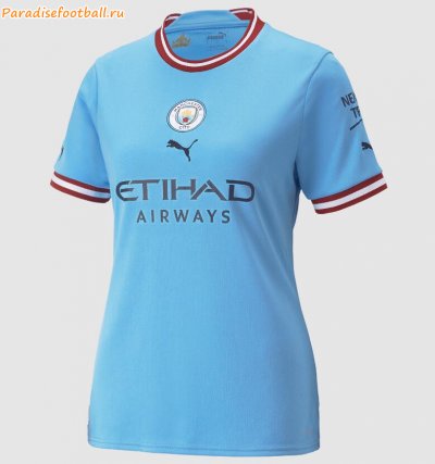 2022-23 Manchester City Home Women Soccer Jersey Shirt