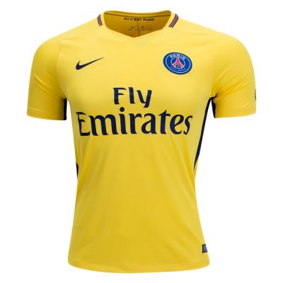 2017-18 Psg Away Yellow Soccer Jersey Shirt