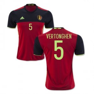 2016 Belgium Vertonghen 5 Home Soccer Jersey