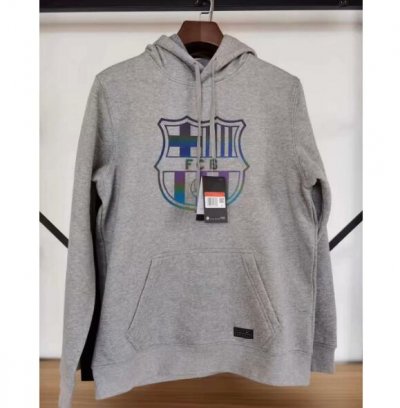 2020-21 Barcelona Grey Hoody Sweater Top