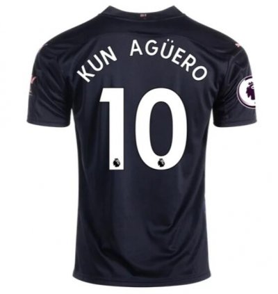 2020-21 Manchester City Away Soccer Jersey Shirt SERGIO AGÜERO #10