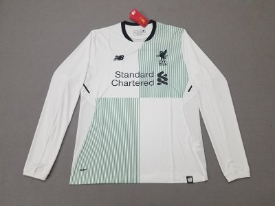 2017-18 Liverpool Away Long sleeve Soccer Jersey Shirt