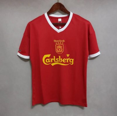 2001-02 Liverpool Retro Home Soccer Jersey Shirt