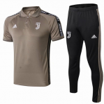 2019-20 Juventus Apricot Polo Kits Shirt + Pants