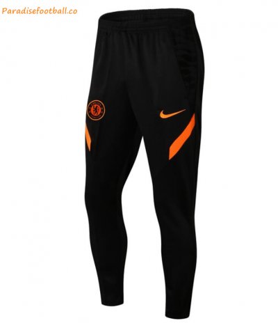 2021-22 Chelsea Black Orange Training Pants
