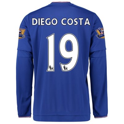 2015-16 Chelsea DIEGO COSTA #19 LS Home Soccer Jersey