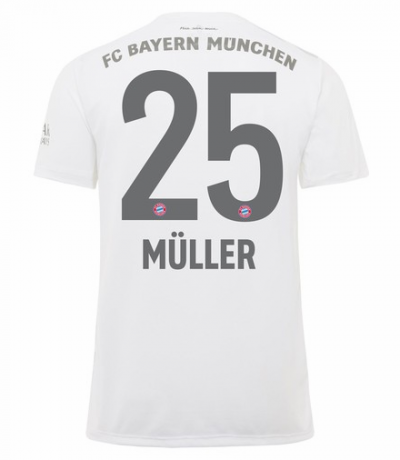 2019-20 Bayern Munich Away Soccer Jersey Shirt Müller 25