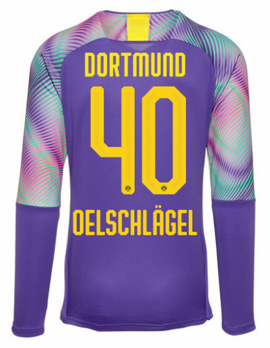 2019-20 Borussia Dortmund Away Goalkeeper LS Soccer Jersey Shirt Oelschlägel 40