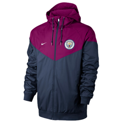 18-19 Manchester City Red&Blue Hoody Jacket
