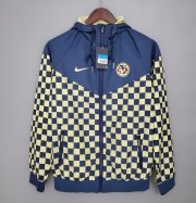 2021-22 Club America Navy Yellow Windbreaker Hoodie Jacket