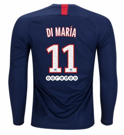 2019-20 PSG Long Sleeve Home Soccer Jersey Shirt Angel Di Maria #11