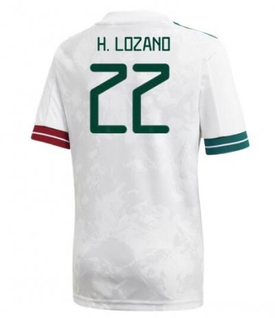 2020 Mexico Away Soccer Jersey Shirt #22 Hirving Lozano