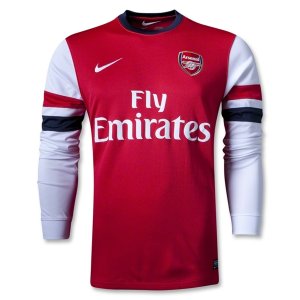12/13 Arsenal Home Red Long Sleeve Soccer Jersey Shirt 12/13 Arsenal Home Red Long Sleeve Soccer Jersey Shirt