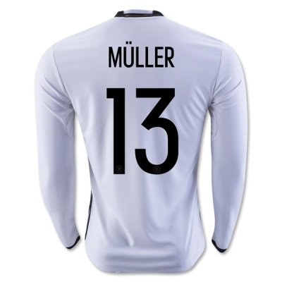 2016 Germany MULLER #13 LS Home Soccer Jersey