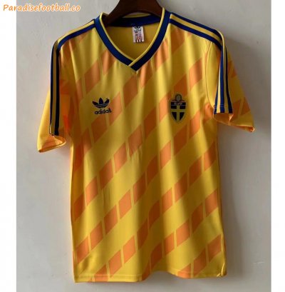1988 Sweden Retro Home Soccer Jersey Shirt