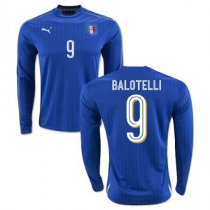 2016 Italy 9 Balotelli LS Home Soccer Jersey
