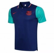 2021-22 Barcelona Blue Polo Shirt