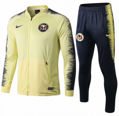 2018-19 Club America Yellow Stripe Training Kits Jacket + Pants