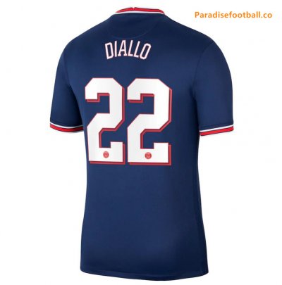 2021-22 Maillot PSG Domicile Cup Home Soccer Jersey Shirt Diallo 22 printing