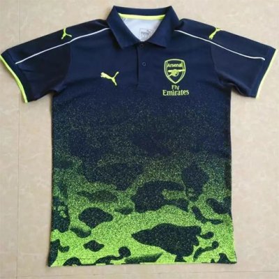 2017-18 Arsenal Navy Yellow Polo Shirt