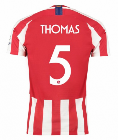 2019-20 Atletico Madrid Home Soccer Jersey Shirt Thomas 5