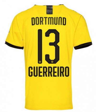 2019-20 Borussia Dortmund Home Soccer Jersey Shirt Guerreiro 13
