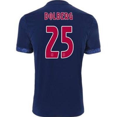 2017-2018 Ajax Dolberg #25 Away Soccer Jersey