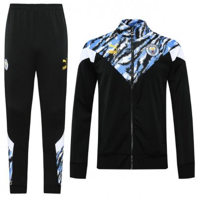 2020-21 Manchester City Black Classic Training Suits Jacket with Trousers