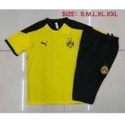 2020-21 Dortmund Yellow Training Sets Capri Pants with Shirt