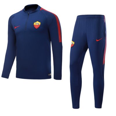 2017-18 Roma Blue Soccer Tracksuit