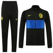 2020-21 Inter Milan Black Blue Training Kits Jacket with Trousers