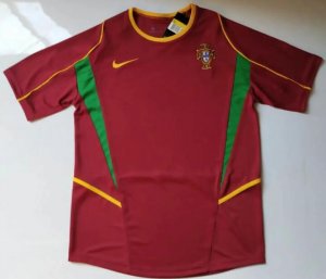 2002 Portugal Home Retro Soccer Jersey Shirt