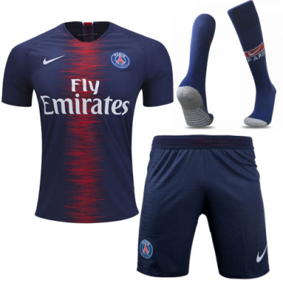 2018-19 Psg Home Soccer Jersey Whole Kit (Shirt + Shorts + Socks)
