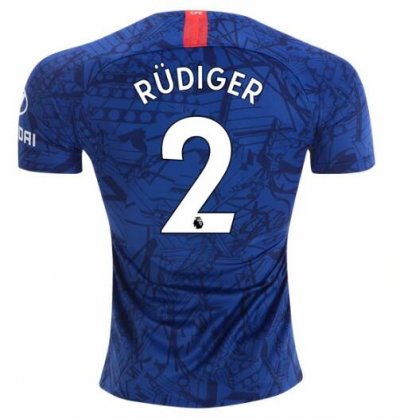 Rudiger #2 Chelsea Home Soccer Jersey Shirt 2019-20
