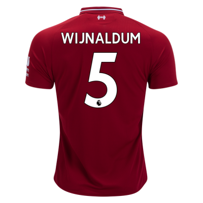 2018-19 Liverpool Home Soccer Jersey Shirt Wijnaldum #5