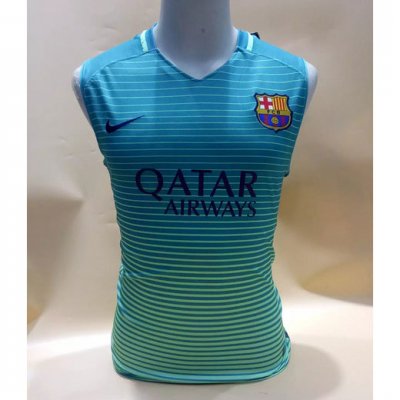 2016-17 Barcelona Green Vest Sleeveless Soccer Shirt