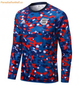 2021-22 Bayern Munich Blue Red Training Sweatshirt