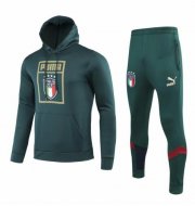 2020 EURO Italy Green Hoodie Sweat Shirt with Pants