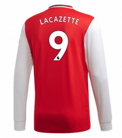 2019-20 Arsenal Long Sleeve Home Soccer Jersey Shirt Alexandre Lacazette #9
